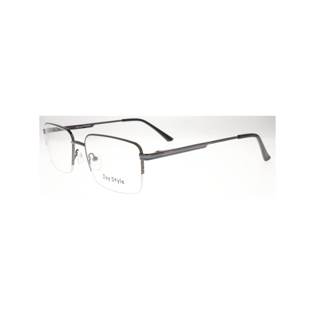 Joy Style For Men Metal Eyeglasses Semi-Rimless Square Shape Size 53 8805c2 Gunmetal