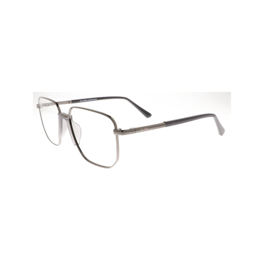 Joy Style For Men Metal Eyeglasses Square Size 54 6407c2 Gunmetal