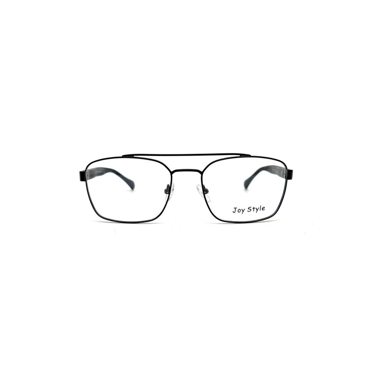 Joy Style For Men Rectangular Black Metal Eyeglasses 807mg Black 57-19-145