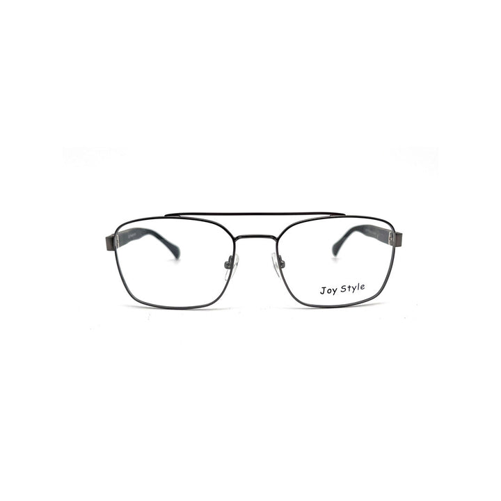 Joy Style For Men Rectangular Grey Metal Eyeglasses 26KKU Grey 57-19-145