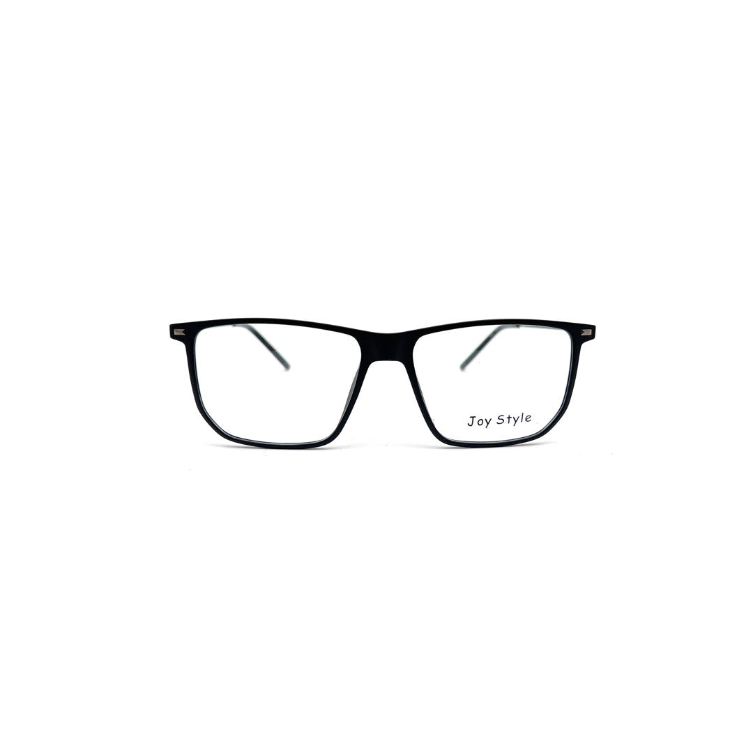 Joy Style For Men Rectangular Ultem With Black Metal Eyeglasses 54-16-150