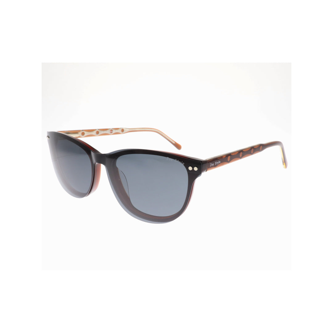 Joy Style For Unisex Eyeglasses Clip Cat Eye Shape Size 55 1289c3clip Brown