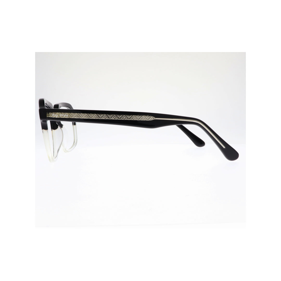 Joy Style For Unisex Eyeglasses Clip Rectangular Shape Size 52 1301c1clip Clear Black