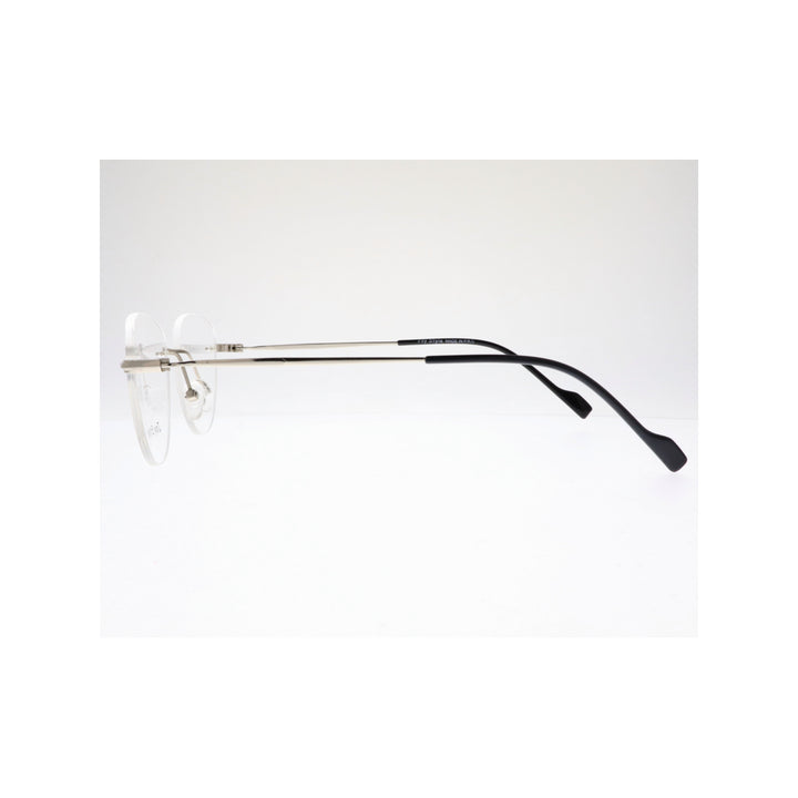 Joy Style For Unisex Eyeglasses Clip Rimless Cat Eye Shape Size 52 Dc3062c3clip Silver