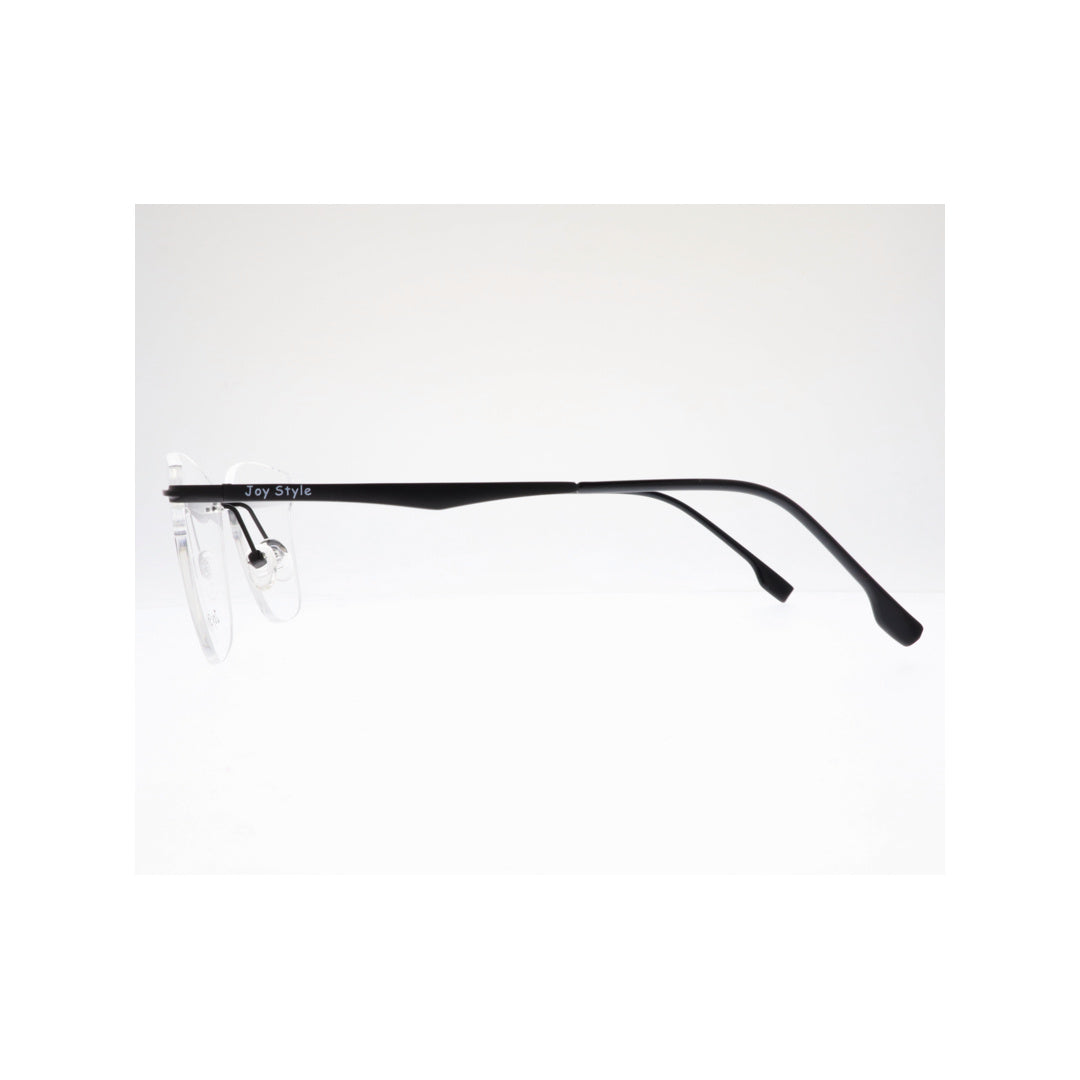 Joy Style For Unisex Eyeglasses Clip Rimless Cat Eye Shape Size 58 Dc3060c1clip Matte Black