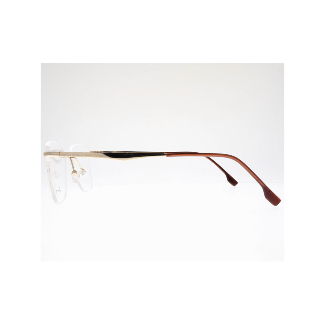 Joy Style For Unisex Eyeglasses Clip Rimless Cat Eye Shape Size 58 Dc3060c2clip Gold