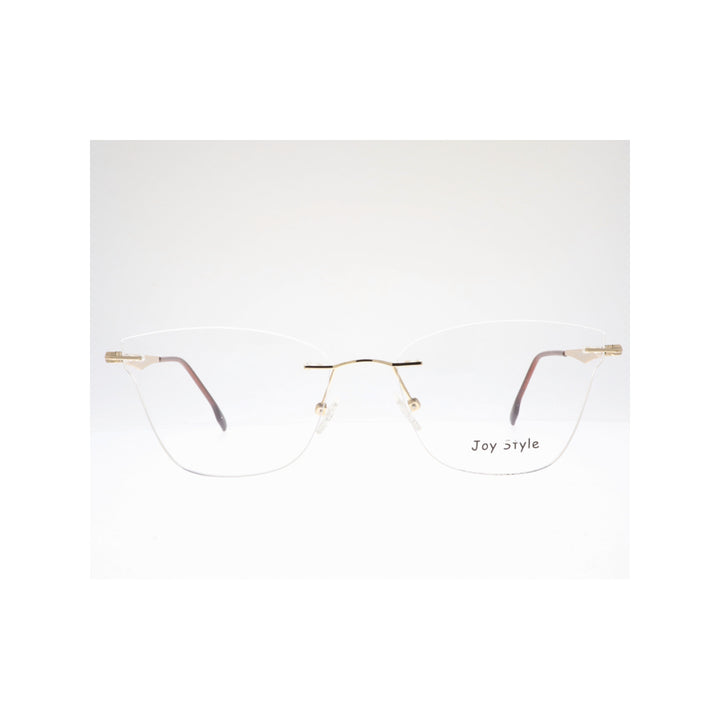 Joy Style For Unisex Eyeglasses Clip Rimless Cat Eye Shape Size 58 Dc3060c2clip Gold