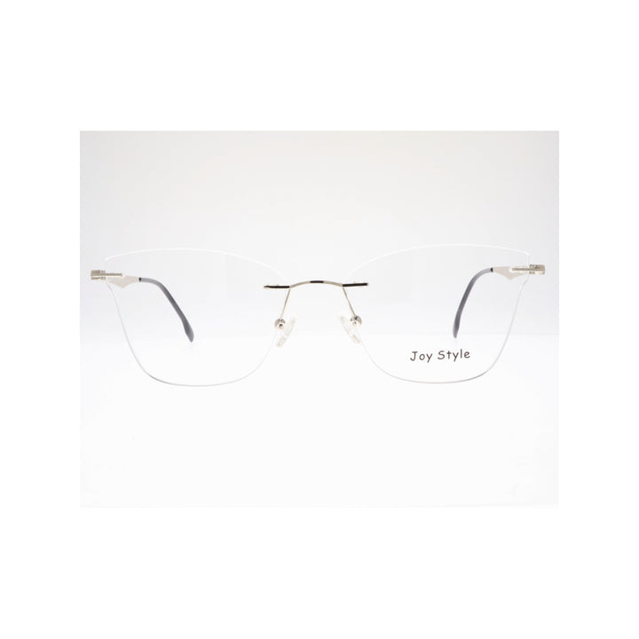 Joy Style For Unisex Eyeglasses Clip Rimless Cat Eye Shape Size 58 Dc3060c3clip Silver
