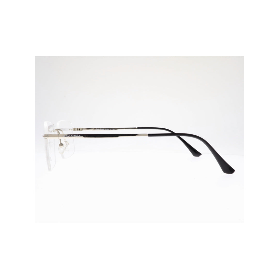 Joy Style For Unisex Eyeglasses Clip Rimless Square Shape Size 56 Dc3072c3clip Silver