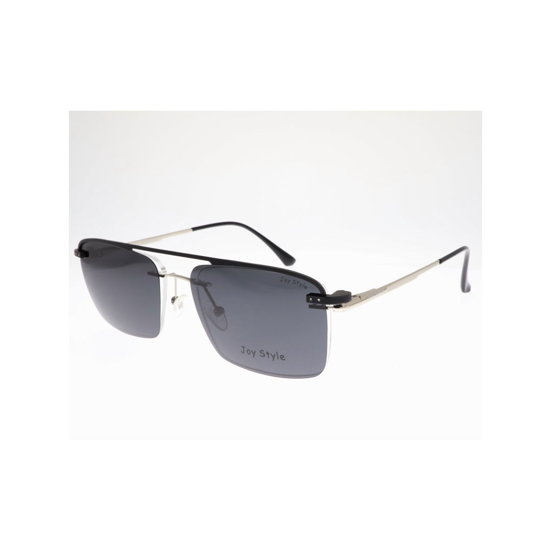 Joy Style For Unisex Eyeglasses Clip Rimless Square Shape Size 56 Dc3072c3clip Silver