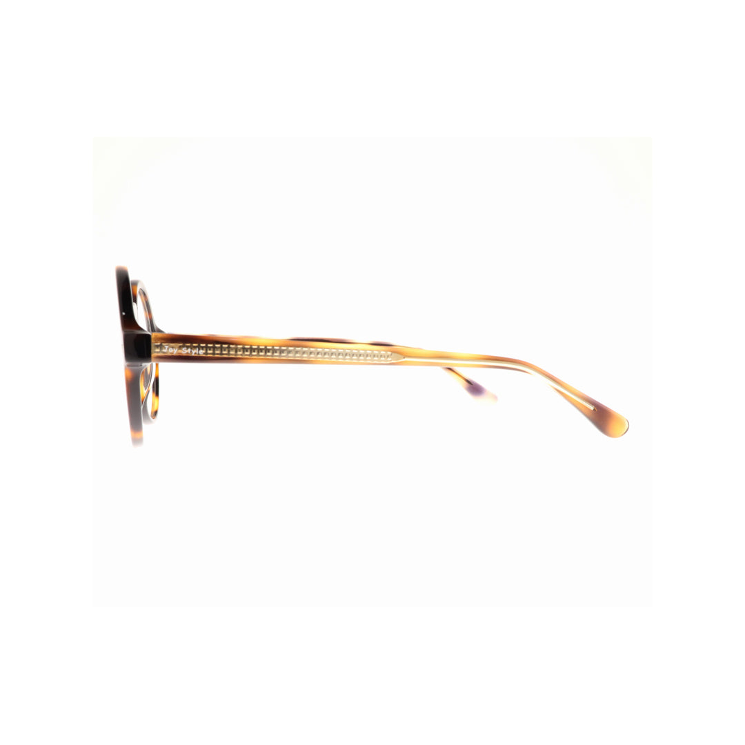 Joy Style For Unisex Eyeglasses Clip Round Shape 52 1065c3clip Brown Tortoiseshell