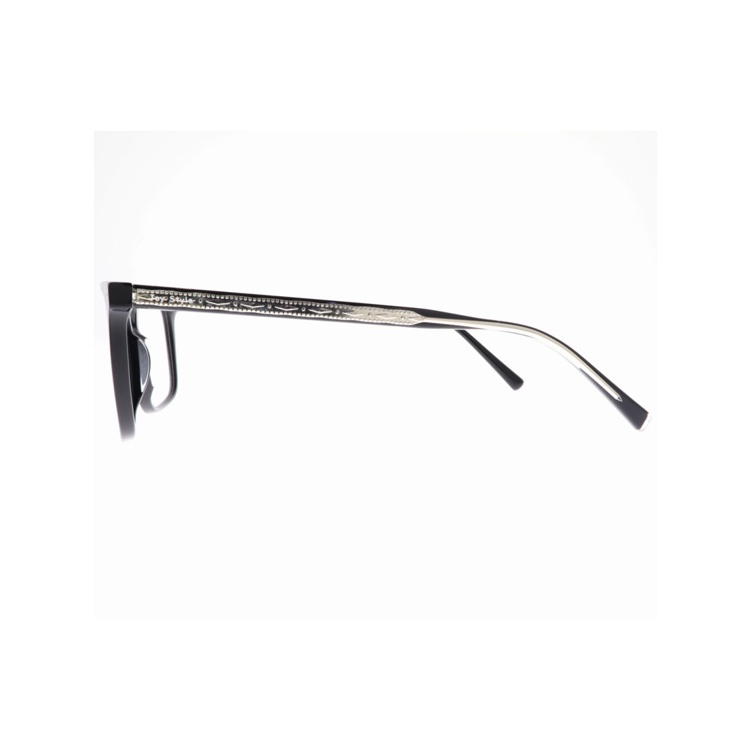 Joy Style For Unisex Eyeglasses Clip Square Shape Size 54 1287c1clip Black