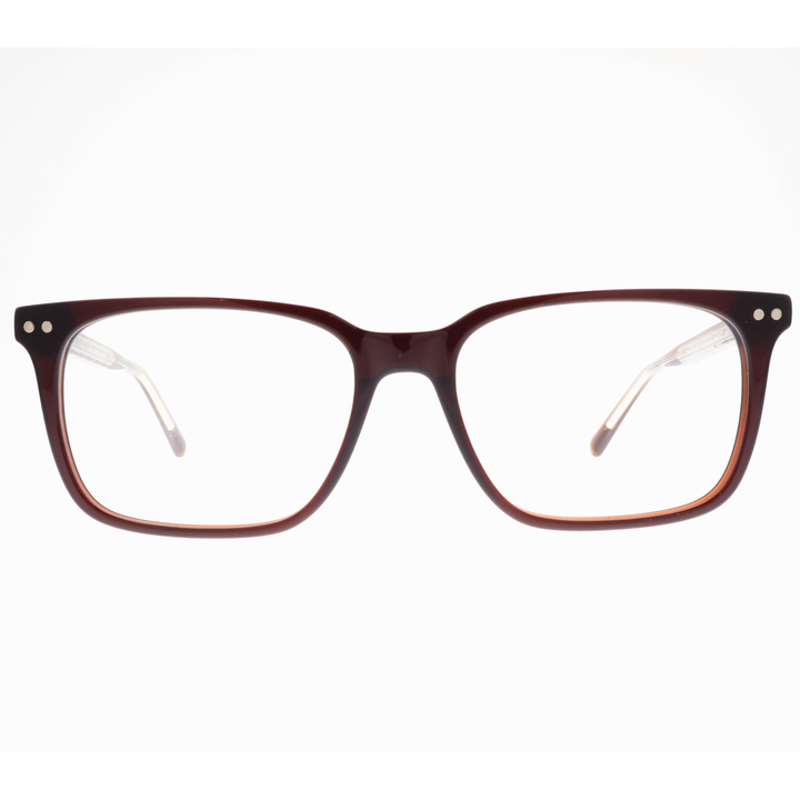 Joy Style For Unisex Eyeglasses Clip Square Shape Size 54 1287c3clip Brown