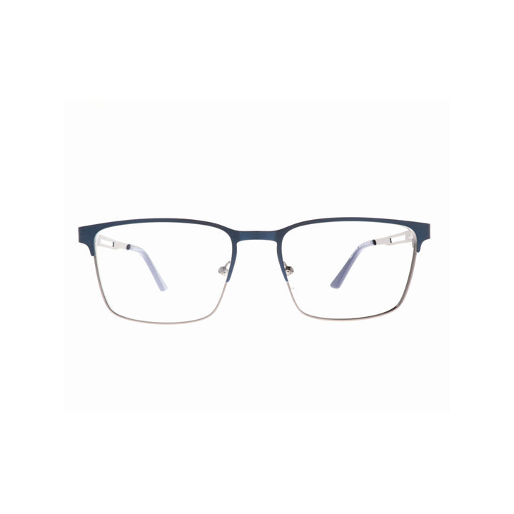 Joy Style For Unisex Eyeglasses Metal Square Shape 1167c5 Blue Bronze