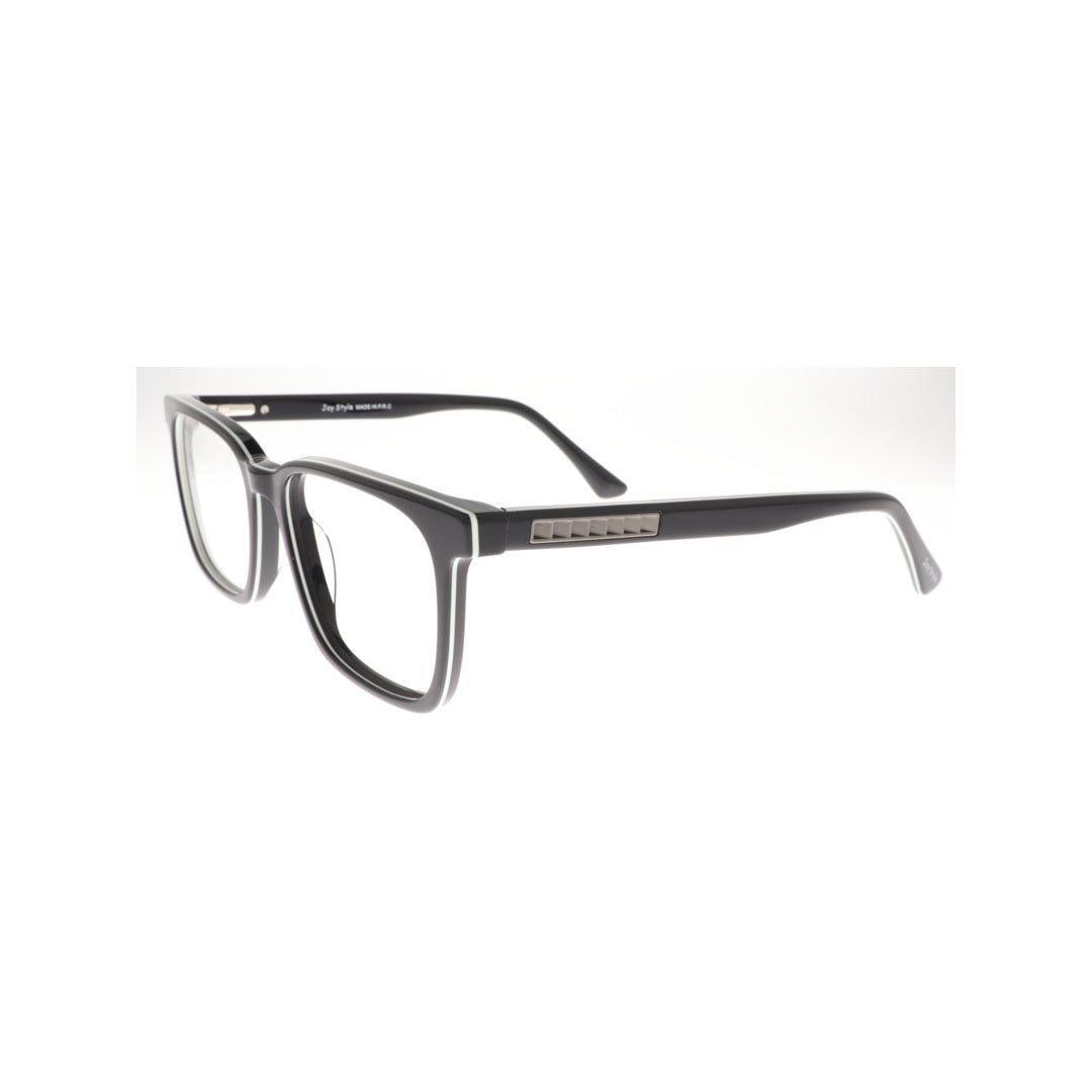Joy Style For Unisex Eyeglasses Rectangular Shape Size 52 2255c3 Black