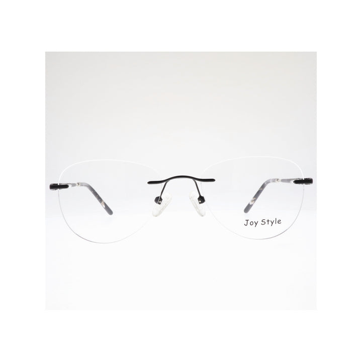 Joy Style For Unisex Eyeglasses Rimless Aviator Shape Size 52 Old2048mc3 Silver