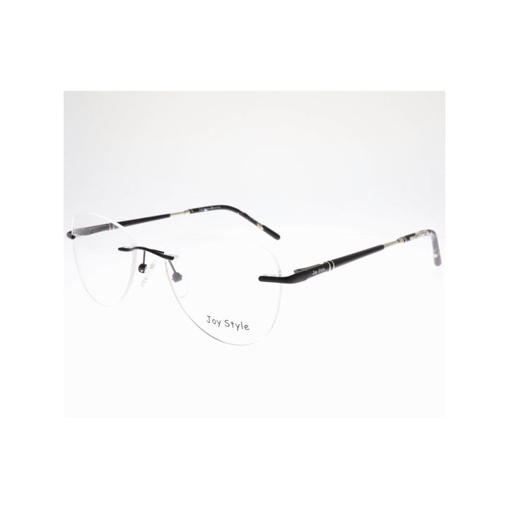 Joy Style For Unisex Eyeglasses Rimless Aviator Shape Size 52 Old2048mc3 Silver