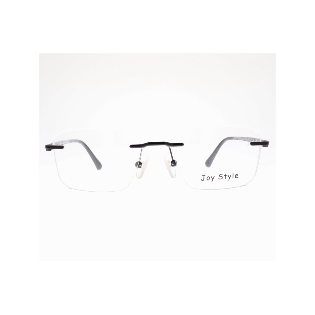 Joy Style For Unisex Eyeglasses Rimless Square Shape Size 52 120368jc1 Black