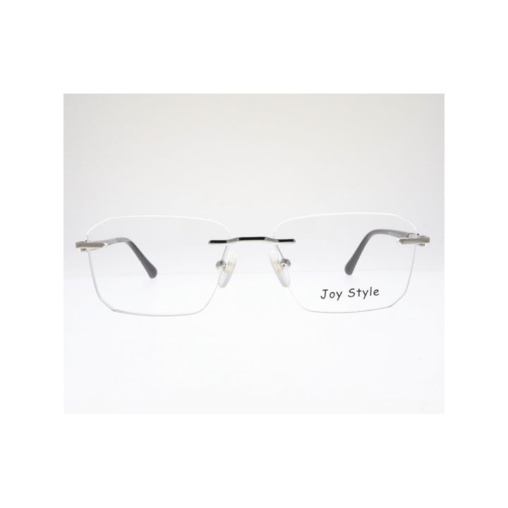 Joy Style For Unisex Eyeglasses Rimless Square Shape Size 52 120368jc2 Black Silver