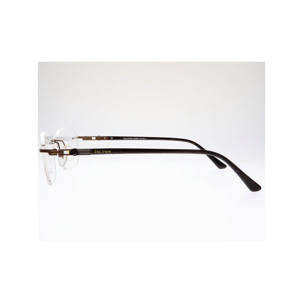 Joy Style For Unisex Eyeglasses Rimless Square Shape Size 52 120368jc4 Brown
