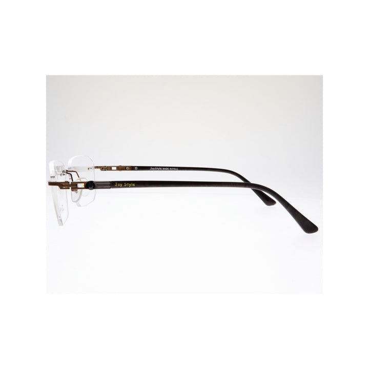 Joy Style For Unisex Eyeglasses Rimless Square Shape Size 52 120368jc4 Brown