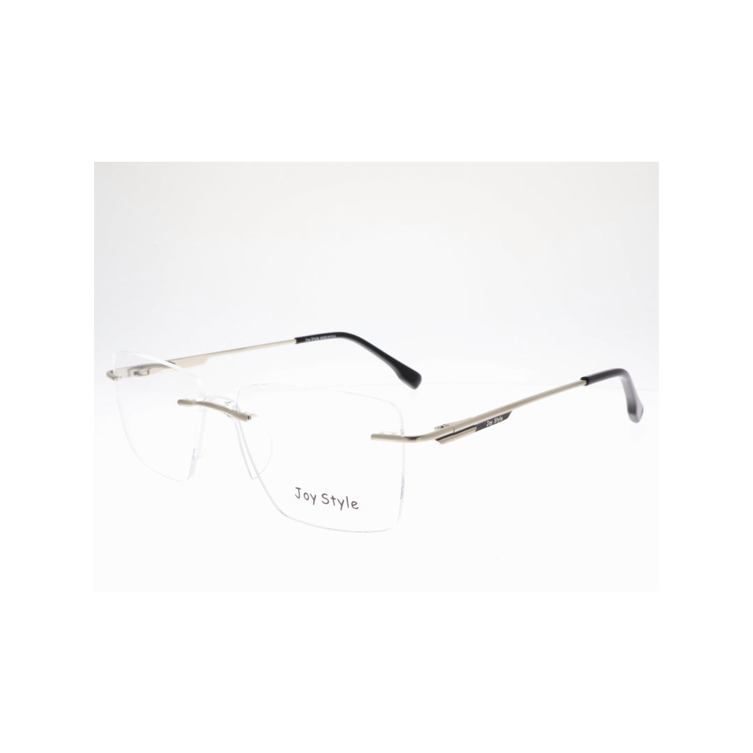 Joy Style For Unisex Eyeglasses Rimless Square Shape Size 52 Ch6601c5 Silver