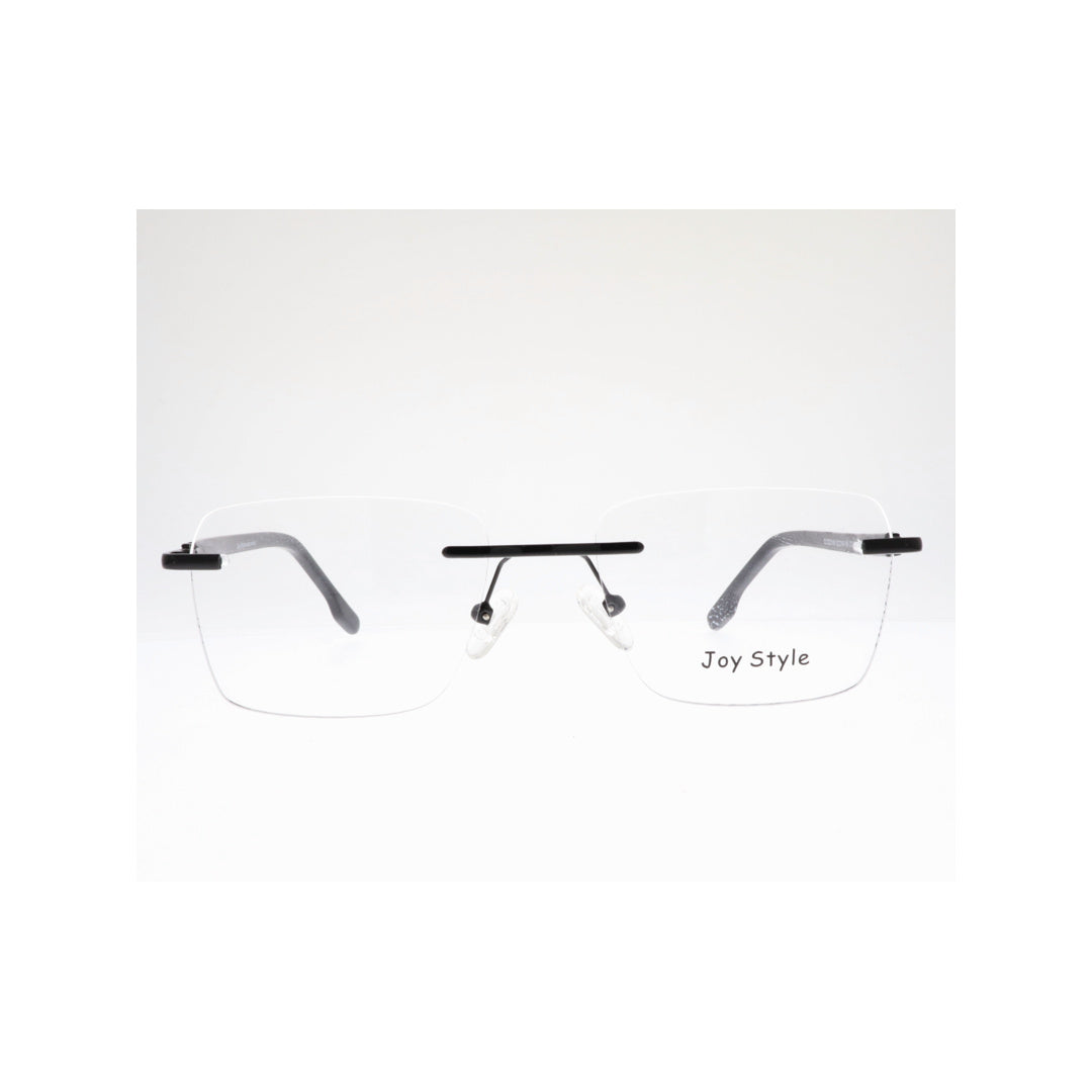 Joy Style For Unisex Eyeglasses Rimless Square Shape Size 52 Old2214mc1 Black