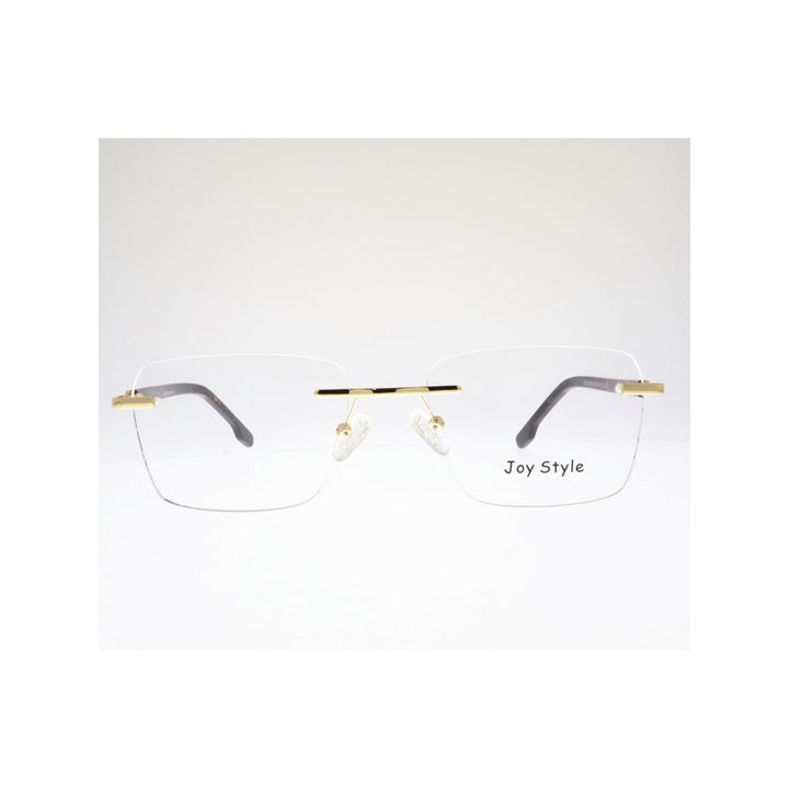 Joy Style For Unisex Eyeglasses Rimless Square Shape Size 52 Old2214mc2 Gold