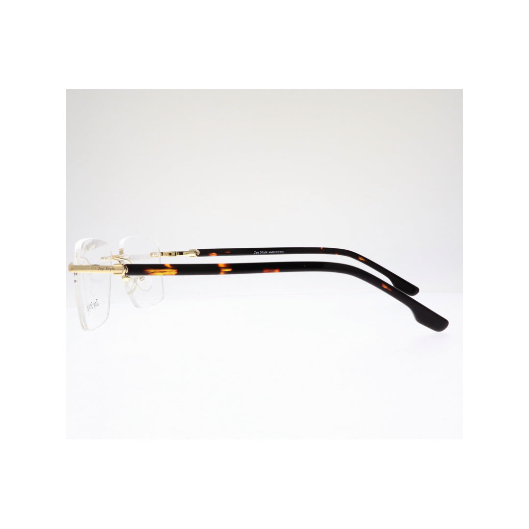 Joy Style For Unisex Eyeglasses Rimless Square Shape Size 52 Old2214mc2 Gold