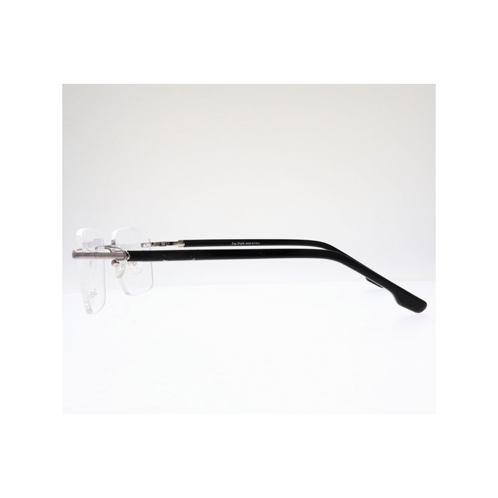 Joy Style For Unisex Eyeglasses Rimless Square Shape Size 52 Old2214mc3 Silver Black