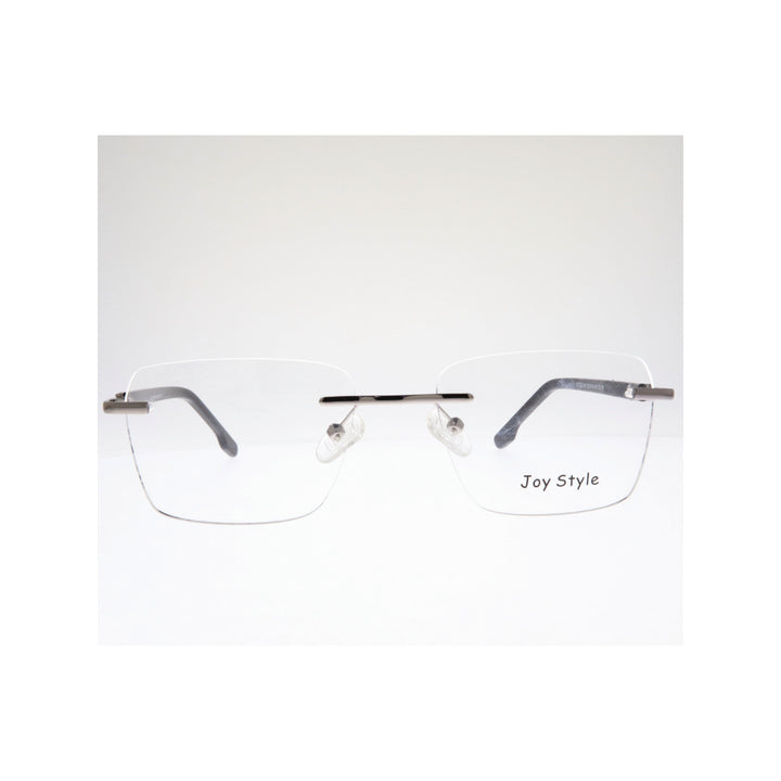 Joy Style For Unisex Eyeglasses Rimless Square Shape Size 52 Old2214mc3 Silver Black