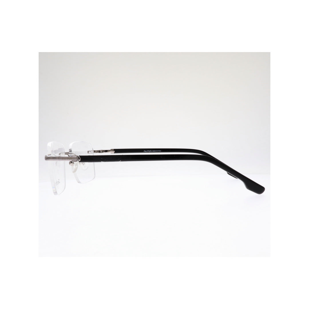 Joy Style For Unisex Eyeglasses Rimless Square Shape Size 52 Old2214mc3 Silver Black