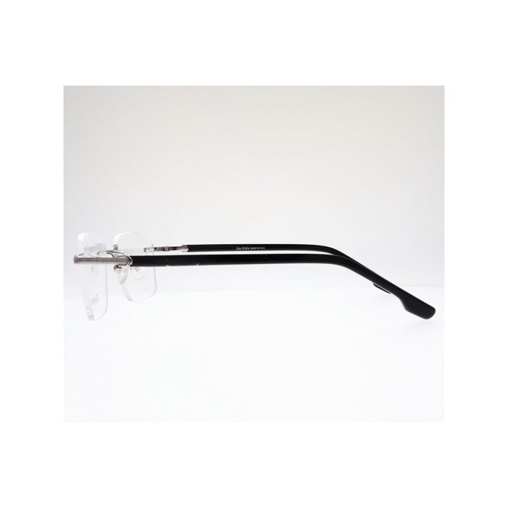 Joy Style For Unisex Eyeglasses Rimless Square Shape Size 52 Old2214mc3 Silver Black