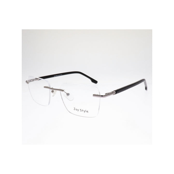 Joy Style For Unisex Eyeglasses Rimless Square Shape Size 52 Old2214mc3 Silver Black