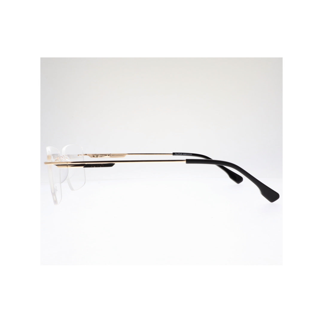 Joy Style For Unisex Eyeglasses Rimless Square Shape Size 53 Ch6600c1 Gold