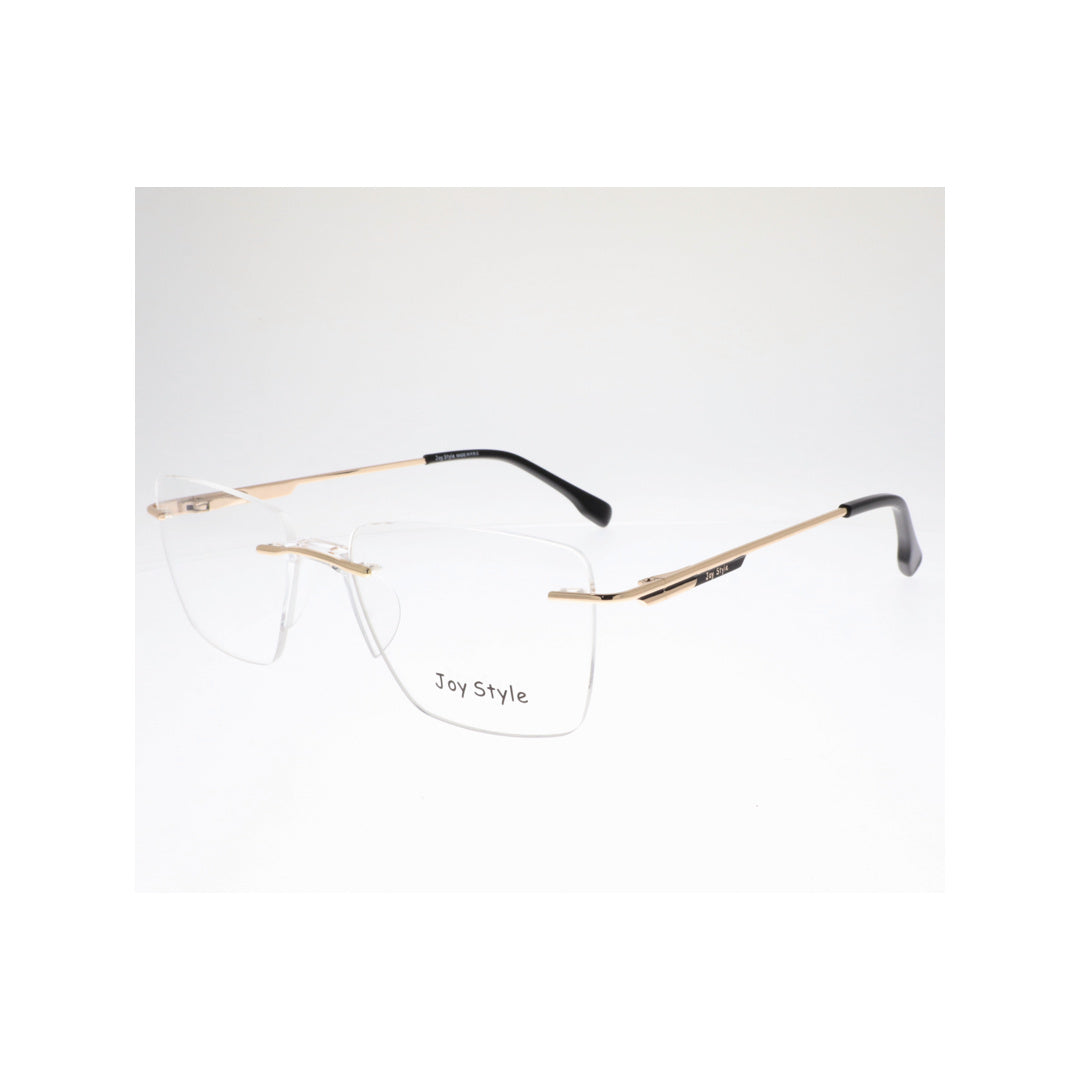Joy Style For Unisex Eyeglasses Rimless Square Shape Size 53 Ch6600c1 Gold