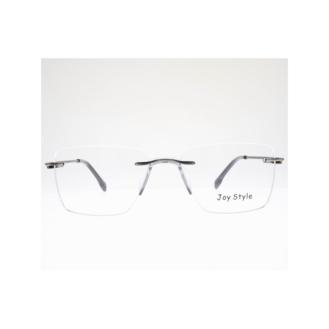 Joy Style For Unisex Eyeglasses Rimless Square Shape Size 53 Ch6600c2 Gunmetal