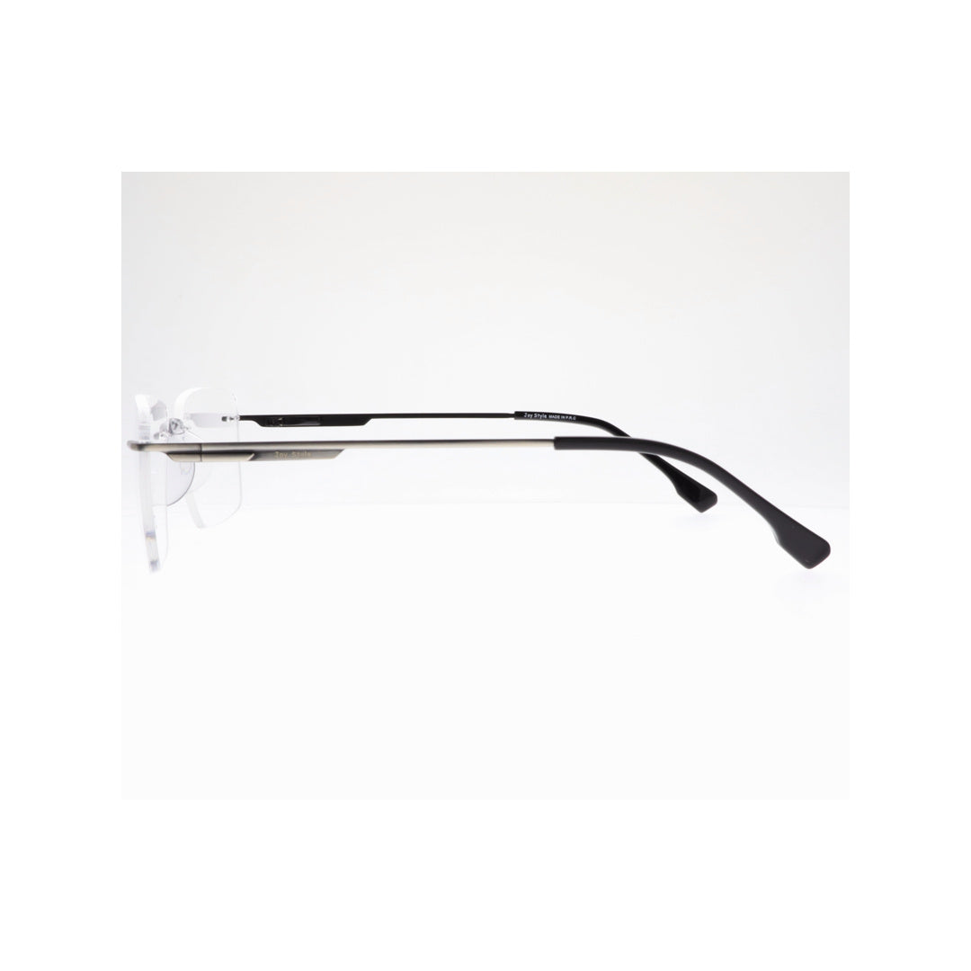 Joy Style For Unisex Eyeglasses Rimless Square Shape Size 53 Ch6600c2 Gunmetal