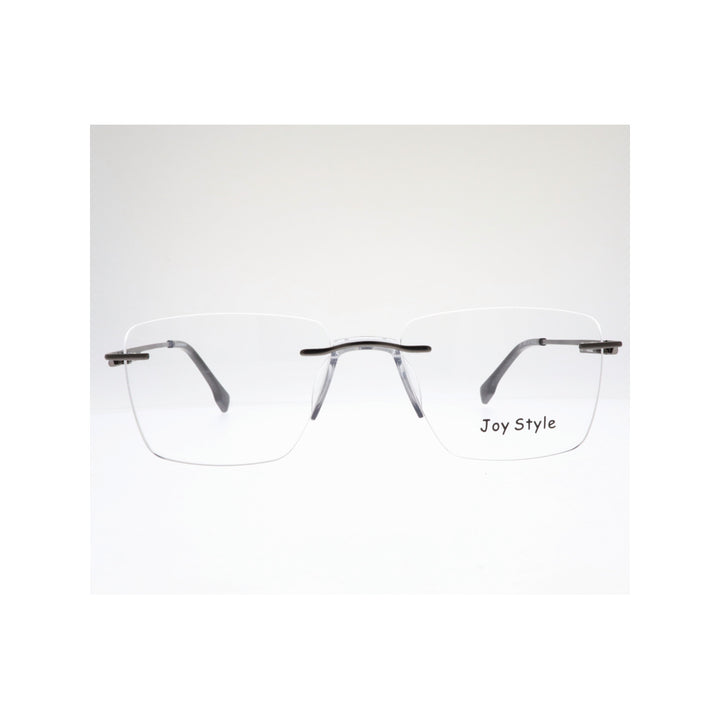 Joy Style For Unisex Eyeglasses Rimless Square Shape Size 53 Ch6600c5 Gunmetal