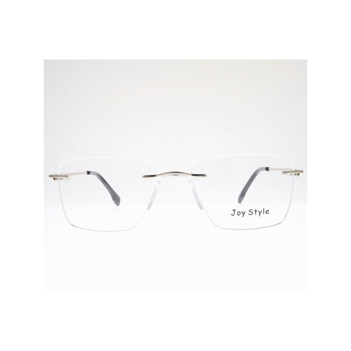 Joy Style For Unisex Eyeglasses Rimless Square Shape Size 53 Ch6600c6 Silver