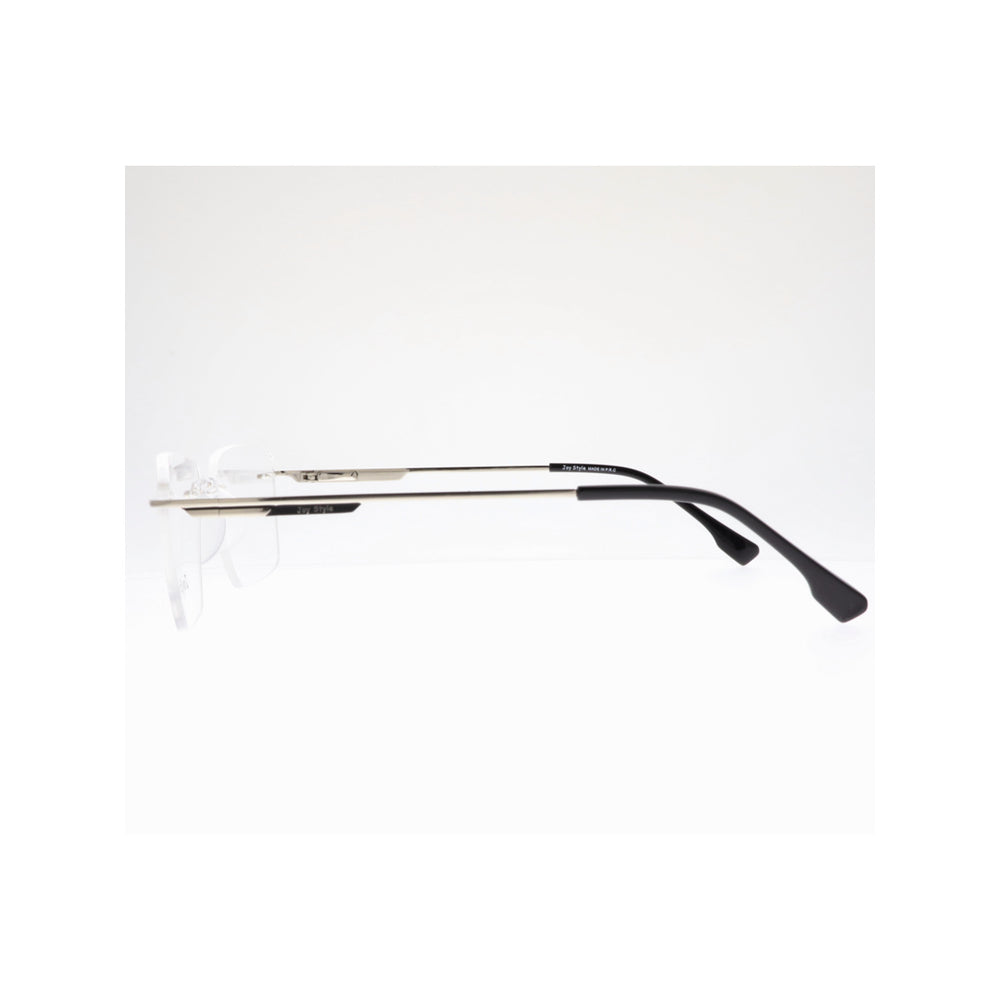 Joy Style For Unisex Eyeglasses Rimless Square Shape Size 53 Ch6600c6 Silver