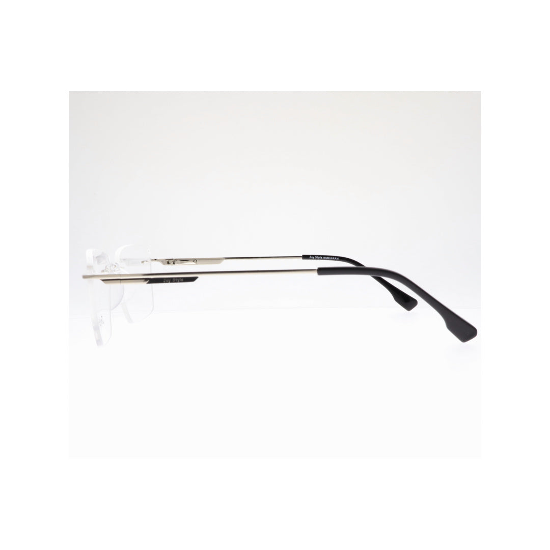 Joy Style For Unisex Eyeglasses Rimless Square Shape Size 53 Ch6600c6 Silver