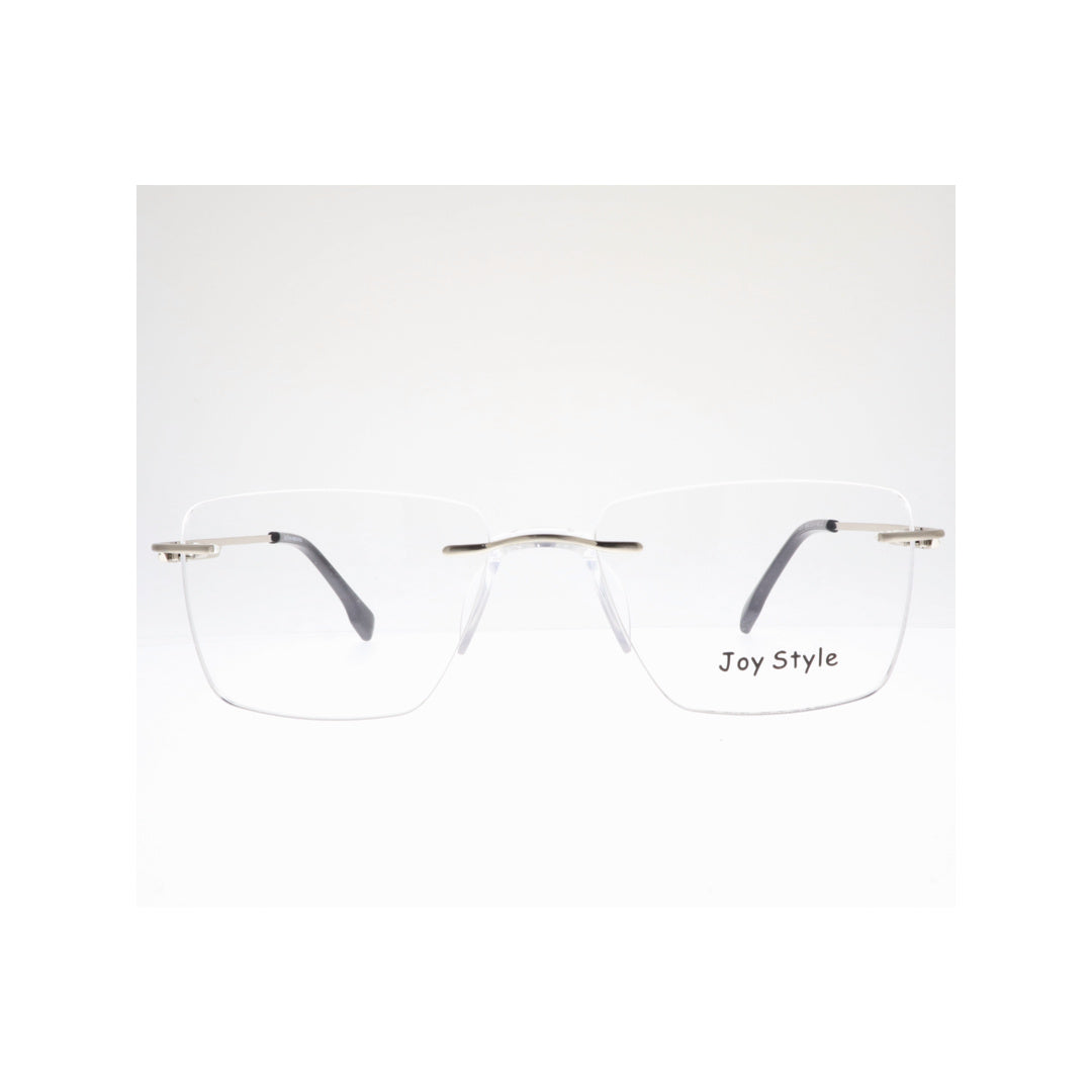 Joy Style For Unisex Eyeglasses Rimless Square Shape Size 53 Ch6600c6 Silver