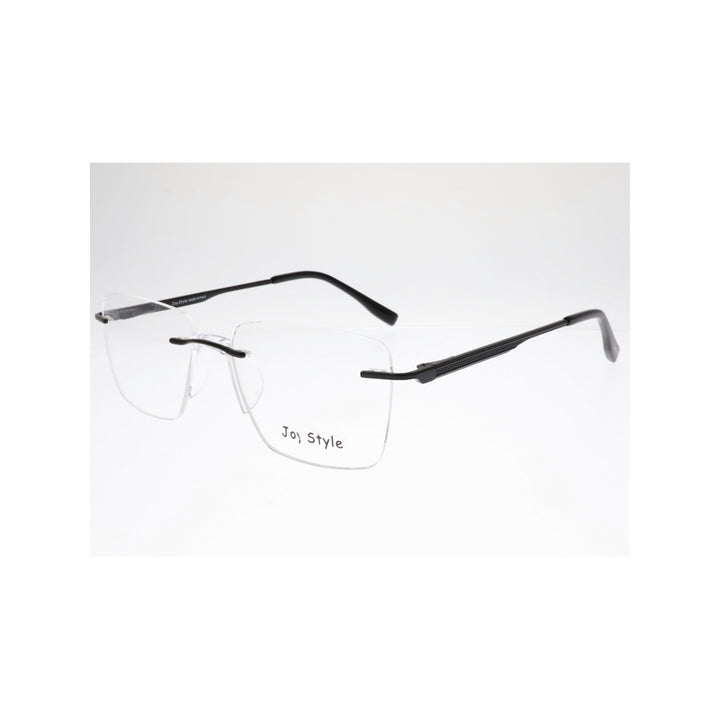 Joy Style For Unisex Eyeglasses Rimless Square Shape Size 53 Ch6602c5 Black