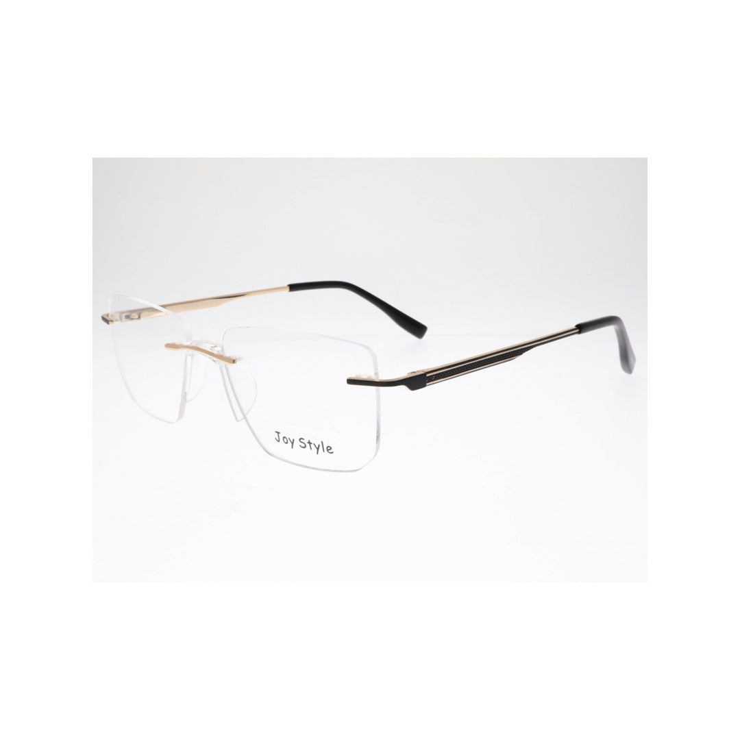 Joy Style For Unisex Eyeglasses Rimless Square Shape Size 53 Ch6603c1 Gold