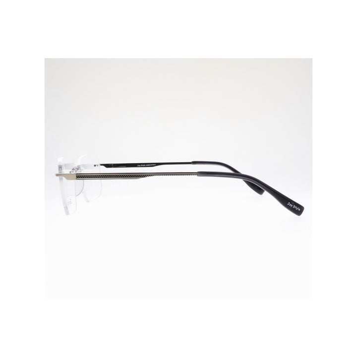Joy Style For Unisex Eyeglasses Rimless Square Shape Size 53 Ch6603c2 Gunmetal