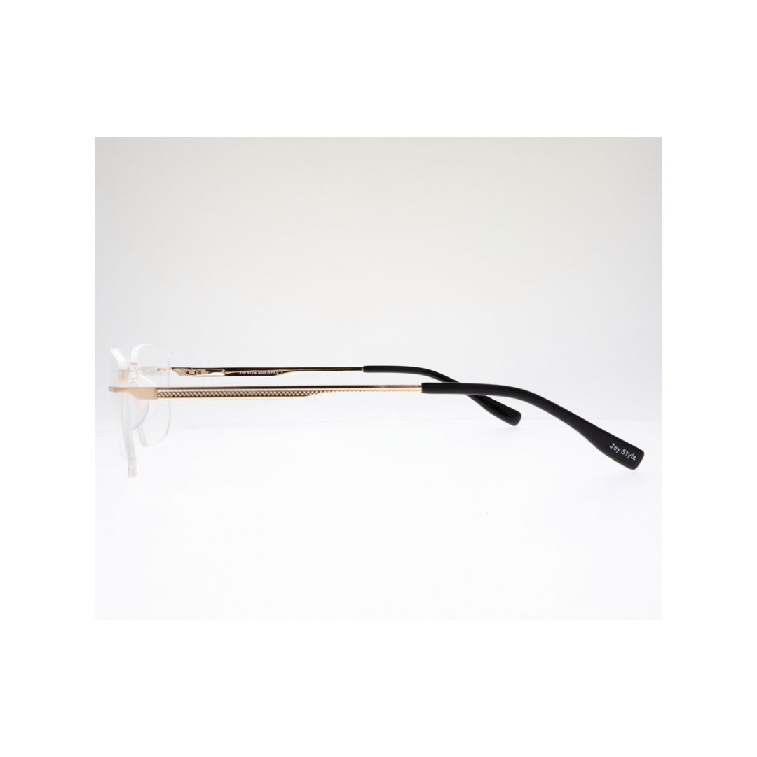 Joy Style For Unisex Eyeglasses Rimless Square Shape Size 53 Ch6603c4 Gold