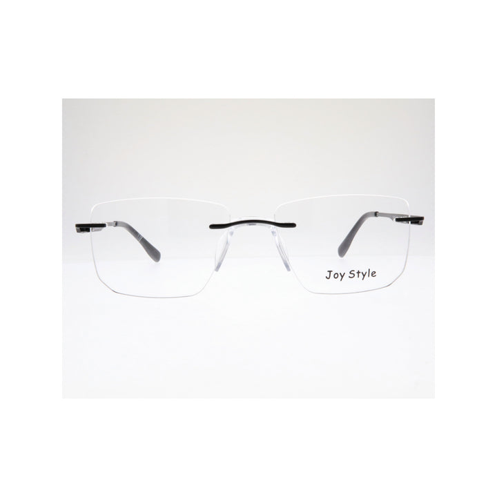 Joy Style For Unisex Eyeglasses Rimless Square Shape Size 53 Ch6603c5 Matte Black
