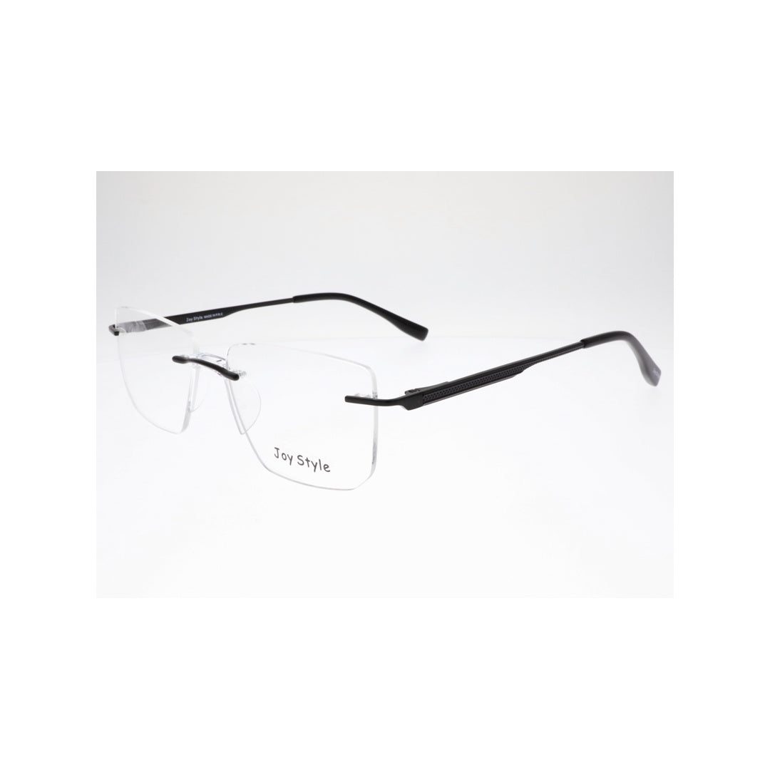 Joy Style For Unisex Eyeglasses Rimless Square Shape Size 53 Ch6603c5 Matte Black