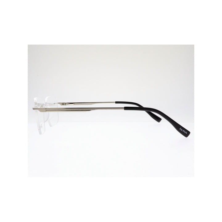 Joy Style For Unisex Eyeglasses Rimless Square Shape Size 53 Ch6603c6 Silver